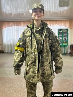 Доброволиця Іванна Цімерман у лютому 2022 року