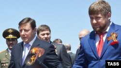 North Caucasus Federal District head Aleksandr Khloponin (left) and Chechen leader Ramzan Kadyrov -- part of Russia's problems in the North Caucasus?