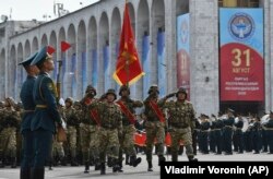 Кыргыз жоокерлери "Ала Тоо" аянтында. 31.8.2021.