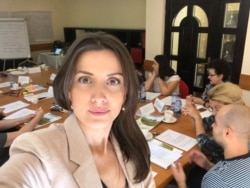 Lia Bejenaru, fostă prezentatoare tv la Chișinău.