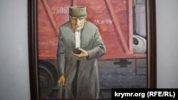 Картина на выставке работ крымскотатарских художников, посвященных депортации 1944 года