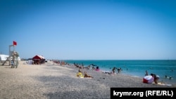 Пляж в Евпатории, 2018 год