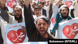 АКШга каршы Кабулдагы демонстрация. 20-сентябрь, 2012-жыл.