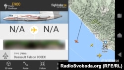 «Фалькон 900» заходить на посадку в Сочі