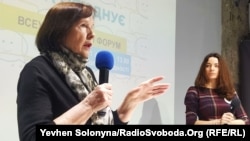 Мовознавець Лариса Масенко на Форумі «Мова об'єднує». Київ, 21 лютого 2020 року