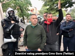 Veljović na Cetinju 5. septembra 2021. u društvu visokih funkcionera DPS-a