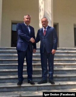 Vicepremierul rus Dmitri Rogozin cu președintele Igor Dodon la Teheran