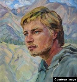 Археолог Ю.Худяковдун энеси Ирма Геккер тарткан “Жаш археолог” аттуу сүрөт. 1972. Үй-бүлөлүк архивден.