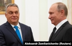 Premierul ungar Viktor Orban și președintele rus Vladimir Putin