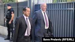 Tužioci Čađenović i Katnić u vrijeme sudskog procesa "državni udar", Podgorica, 6. septembra 2017.