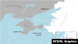 Кара деңиз жана Азов деңизи кесилишкен аймактын картасы.