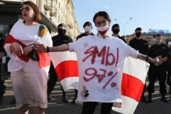 Пікет солідарності з ув'язненими активістами. Мінськ, 19 червня 200 року