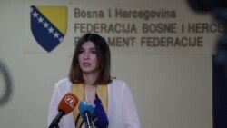 Sabina Ćudić tokom objelodanjivanja fotografija i videosnimaka iz Zavoda