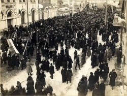 Українська репрезентація на Ново-Соборній площі Томська. 23 (10) березня 1917 року