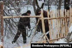 School staff spent several days building the protective fence themselves.