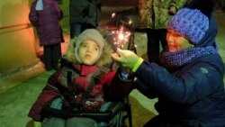 Natalya Alyokhina with her son, Nikita.