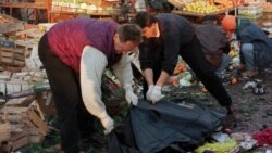 Mesto na mitrovačkoj pijaci na kojem je bomba eksplodirala 13. marta 1999. godine