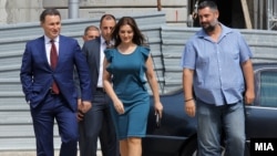 Скопје, 2015 - Свечена академија по повод 8-ми Септември - Денот на независноста на Македонија. Никола и Боркица Груевски и Дејан Пројковски.