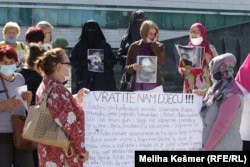 Протест на семејствата на граѓаните на БиХ кои се во сириски кампови и затвори, 2020 година.