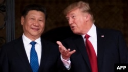 Дональд Трамп (п) і Сі Цзіньпін під час зустрічі у Флориді 6 квітня 2017 року