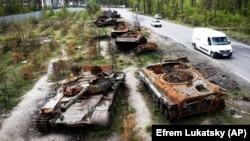 Уничтоженные под Киевом российские танки