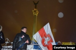 Алег Аучиньнікау на Майдані Незалежності у Києві