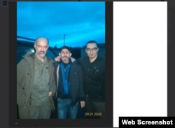 Так Гаджиев (посредине) выглядел сразу после обмена в декабре 2019-го