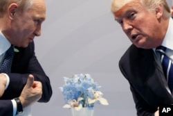 Президент США Дональд Трамп і президент РФ Володимир Путін у Гамбурзі, Німеччина, 2017 рік