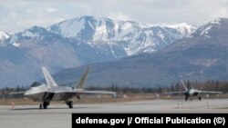 The runway at the US military's Joint Base Elmendorf-Richardson in Alaska. 