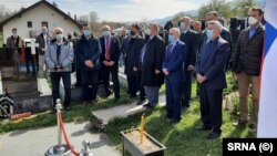 Obilježavanje Dana ruskih dobrovoljaca u Višegradu, 12. aprila 2021.