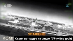 Ураження комплексу ГЛОНАСС у куполі, Крим, скріншот кадру з відео ГУР