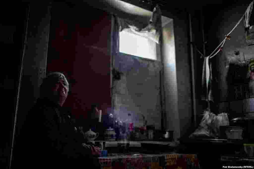 Clădiri rezidențiale bombardate.