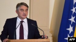 Željko Komšić tokom inauguracijskog govora u Predsjedništvu BiH, Sarajevo