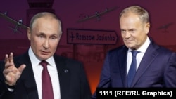 Коллаж: Путин и Туск