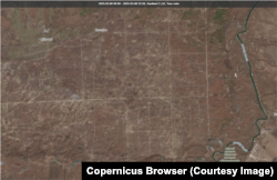 «Кремінські ліси» в березні 2025 року, вид зі супутника