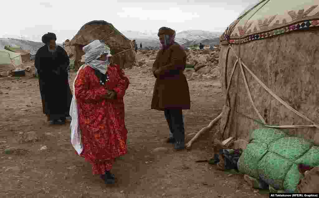 Памирлик байбиче боз үйдөгү дарыгерге келатат.