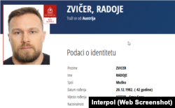 Za Zvicerom je Crna Gora u maju 2021. raspisala crvenu Interpolovu potjernicu
