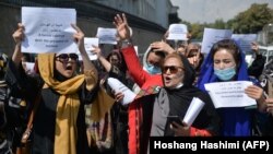 Кабулда акцияга чыккан аялдар, 3-сентябрь 2021-жыл.