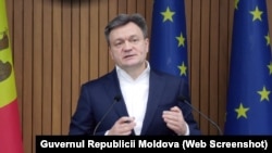 Premierul Rep.Moldova, Dorin Recean, anunță propunerea de ajutor pentru regiunea transnistreană la o conferință de presă susținută la Chișinău pe 27 ianuarie.