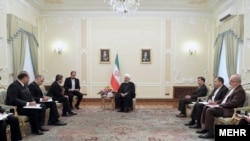 Встреча президента Ирана Хассана Роухани с министром иностранных дел Туркменистана Решидом Мередовым, Тегеран, 14 мая, 2018 