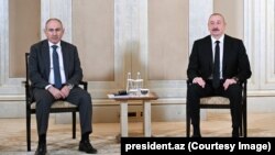 ԱՄԷ - Հայաստանի վարչապետ Նիկոլ Փաշինյանի և Ադրբեջանի նախագահ Իլհամ Ալիևի հանդիպումը Աբու Դաբիում, 10-ը հունիսի, 2025թ.