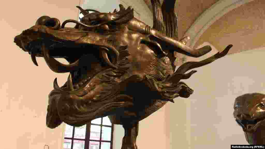 One of the sculptures that features in "Circle of Animals" by the high-profile Chinese artist Ai Weiwei
