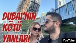 Mert Kok (dreapta) și Belgin Kok într-o captură de ecran de pe un canal YouTube pe care postează videoclipuri despre viața lor în Dubai.