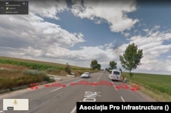 Drumul Național DN2 nu oferă spațiu pentru un trafic în siguranță, așa cum reiese din măsurătorile realizate de reprezentanții Asociației „Pro infrastructura”