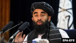 د افغان طالبانو د حکومت ویاند ذبیح الله مجاهد. انځور: ارشیف)