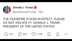 د اسراییلو او ایران ترمینځ اوربند عملي شو
