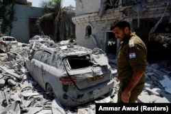 Разрушения в Тамре на севере Израиля после иранского ракетного удара