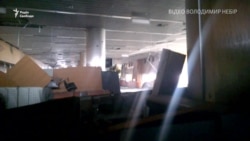 Колона у новому терміналі Донецького аеропорту, на якій «кіборги» лишали автографи