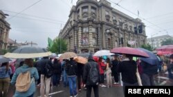 Protest "Odbranimo univerzitet" ispred Vlade Srbije u Beogradu, 23. maj 2023. 