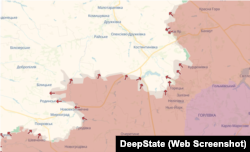 Напрямки атак армії РФ навколо Покровська, Костянтинівки та Часового Яру на мапі DeepState станом на 5 серпня 2025 року